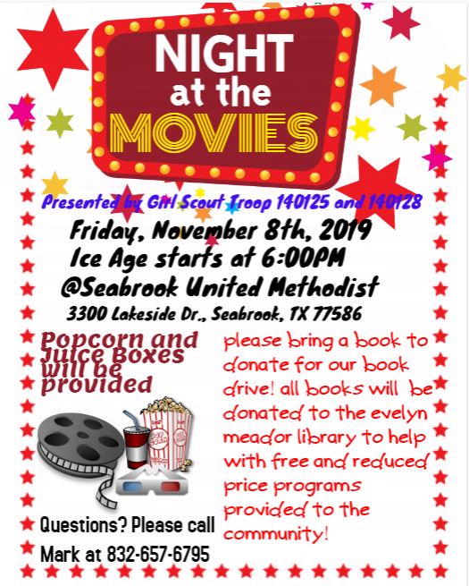 Please join us for Night at the Movies – Friday, November 8th at 6 pm ...